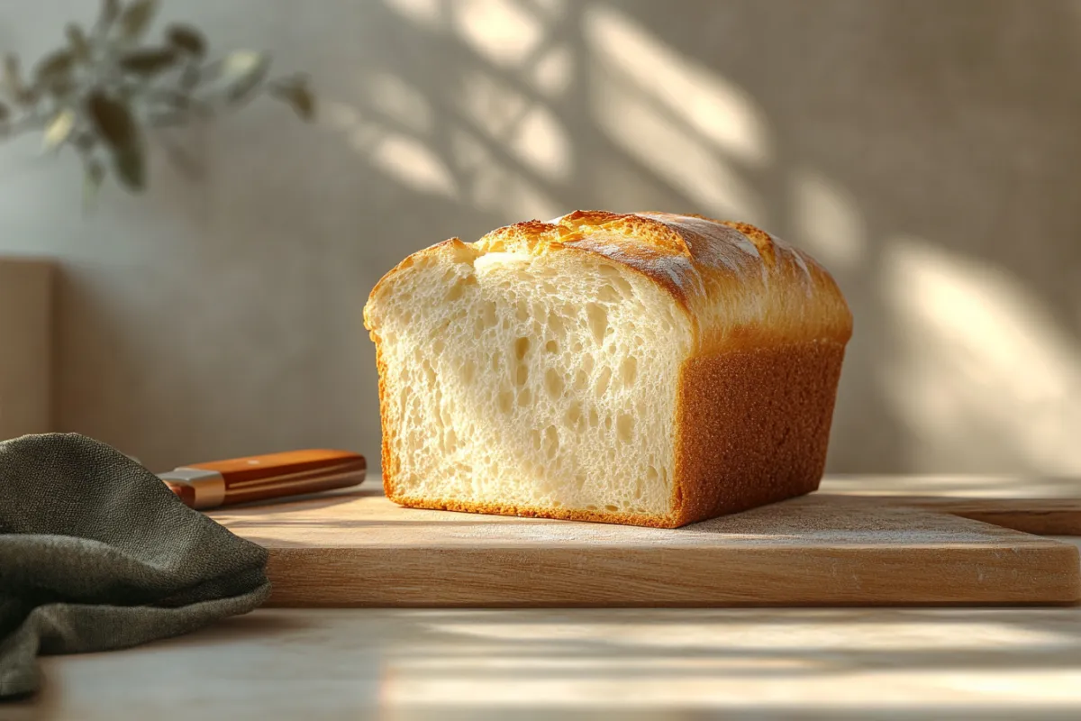 Soft and fluffy homemade sandwich bread loaf