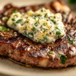 Butter melting on a perfectly cooked steak